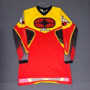 Vintage No Fear Motorcross Racing Jersey PureMX Technology Men’s Size XL Red